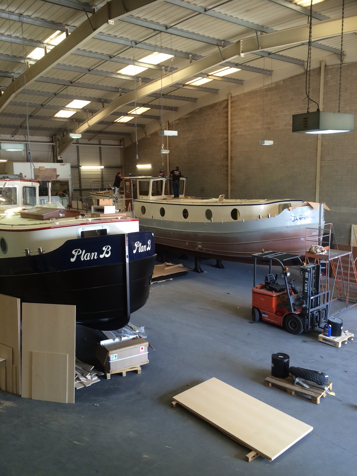In progress Piper Boats Dutch Barge Builders